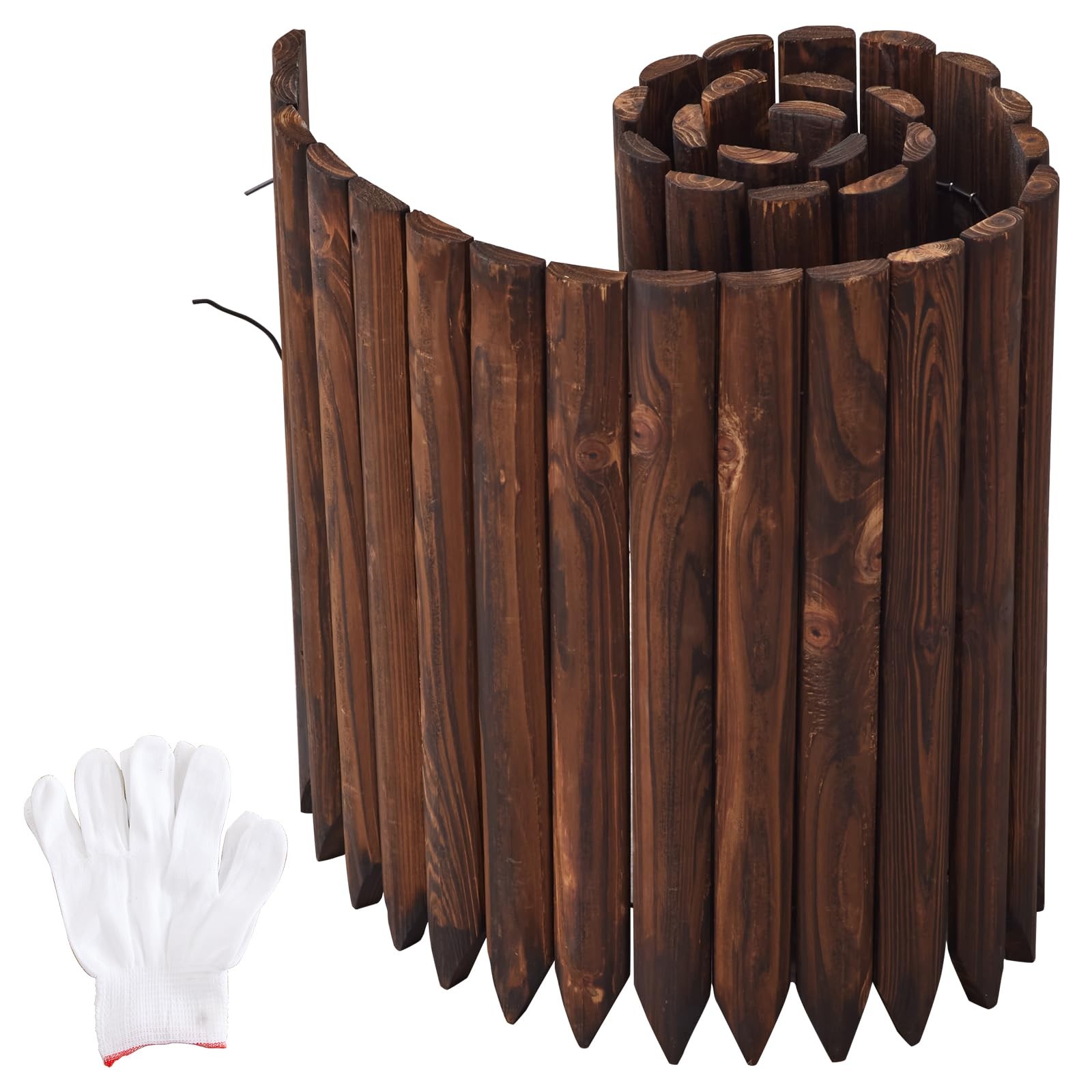 Garden Border Edging Landscape Edging Border Wooden Landscape Edging Wood Fen...