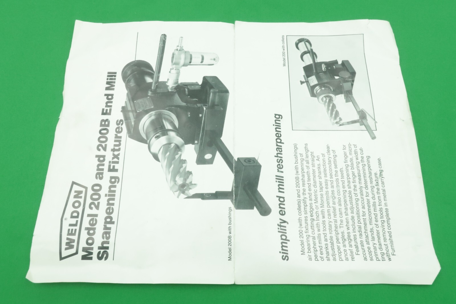 Weldon 96-240 End Tooth Sharpening Attachment for 200 Sharpening Fixture