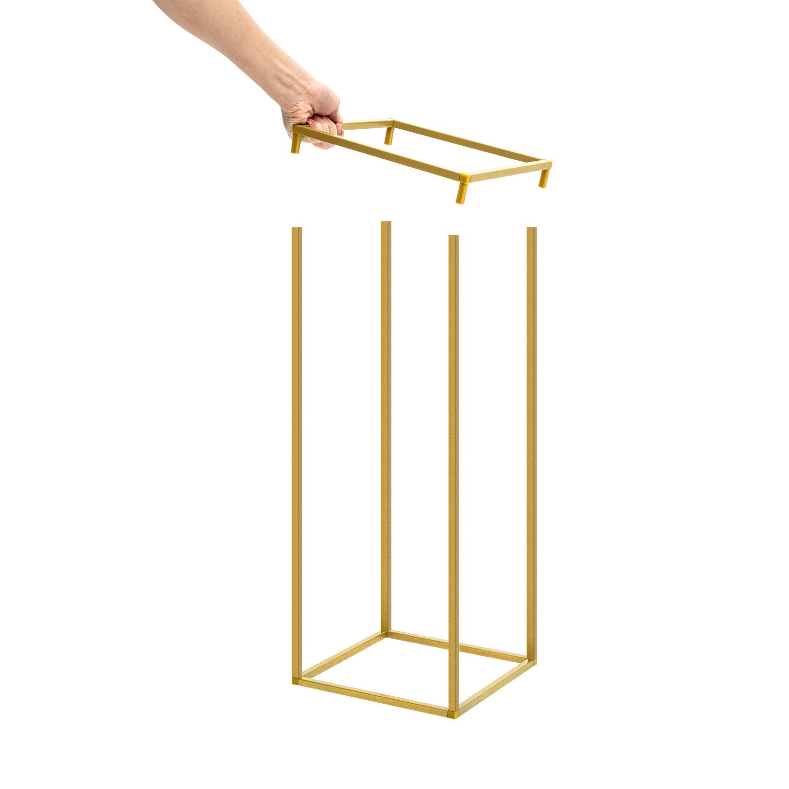 23.6in 10Pcs Tall Gold Metal Flower Stand for Wedding Table Centerpieces Decor