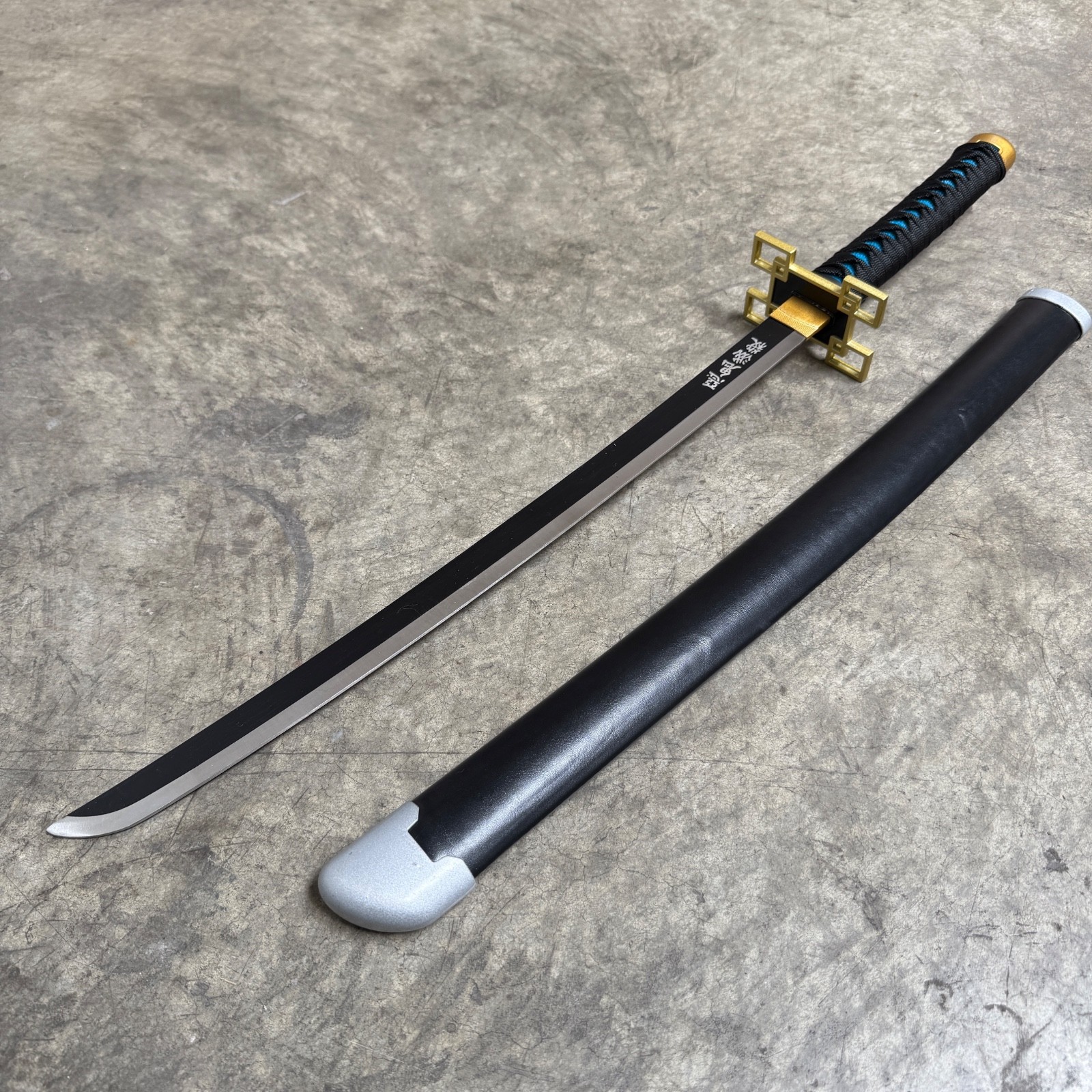 30.5"Metal Demon Slayer Muichiro Tokito Samurai Sword Katana Cosplay Blade steel
