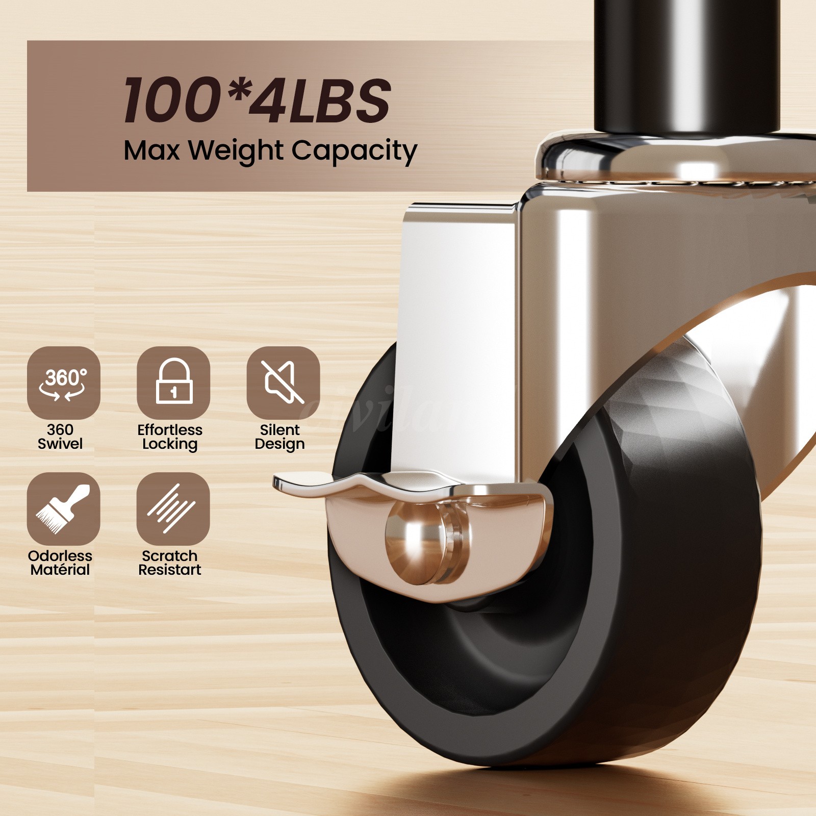 3 Tiers Heavy Duty Rolling Garment Rack with Wheels, Adjustable Shelf, Bedroom