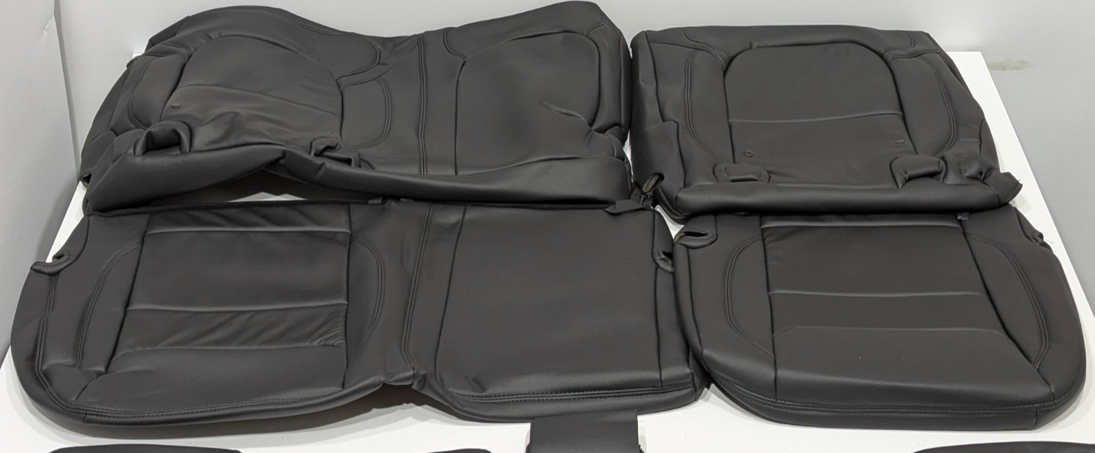 For Ram 1500 Quad Cab Big Horn 2022-2026 Black Leather Seat Covers NT199