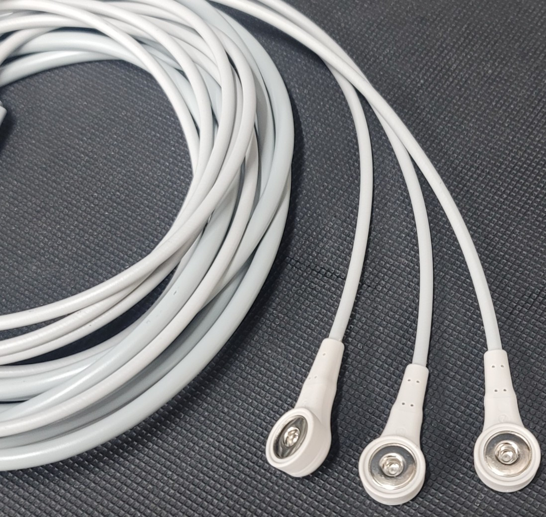 Welch Allyn ECG Cable 3 Leads Snap AHA Compatible