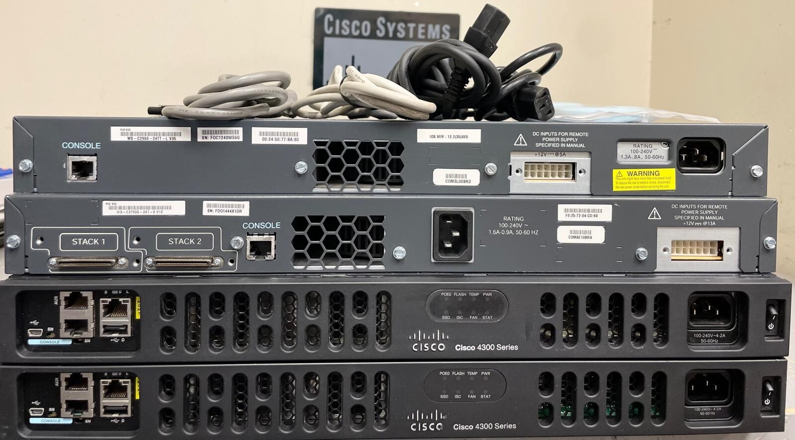 Ultimate Cisco CCENT CCNA & CCNP LAB KIT ISR4331 Cisco IOS-XE,3750g,2960 Switch