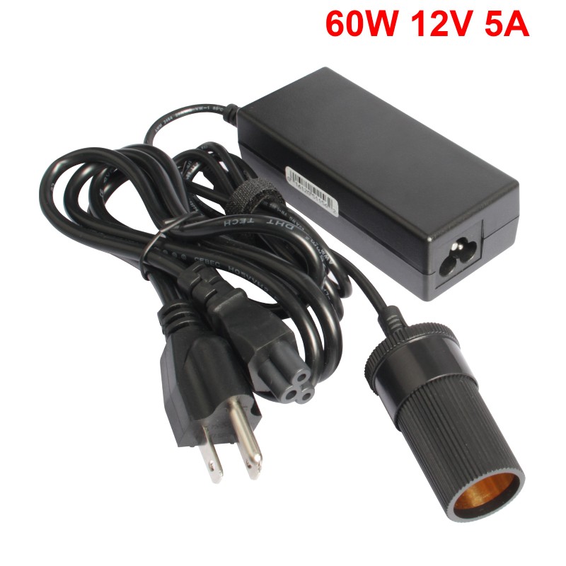 AC To DC 110V To 12V 5A/10A Car Cigarette Lighter Socket Converter Power Adapter