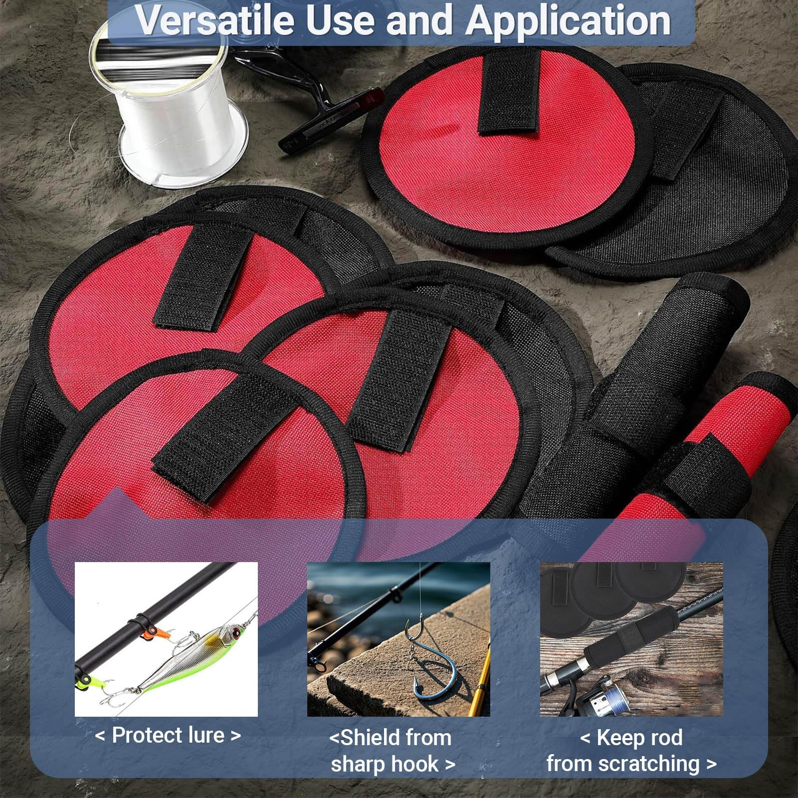 10 Pcs Fishing Lure Wraps - Hook & Lure Protectors Covers for Safe Bait Stora...