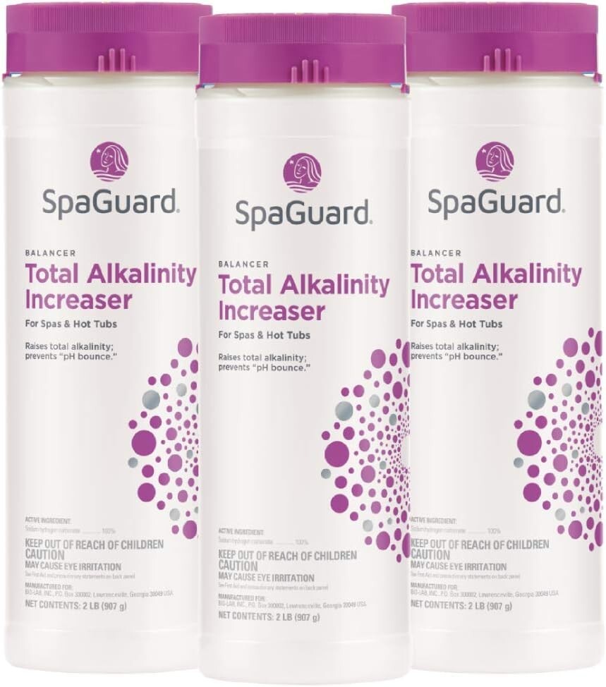 SpaGuard Total Alkalinity Increaser Balancer for Spas and Hot Tubs 2 lb (3 Pack)