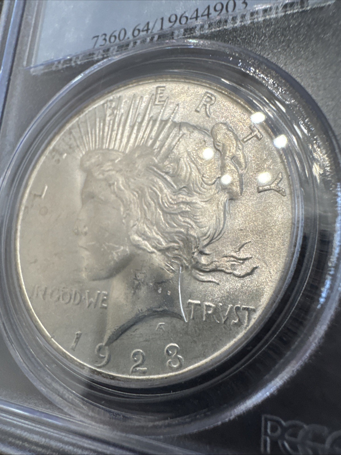 Peace Silver Dollar 1923 - 90% Silver Verified - PCGS MS64