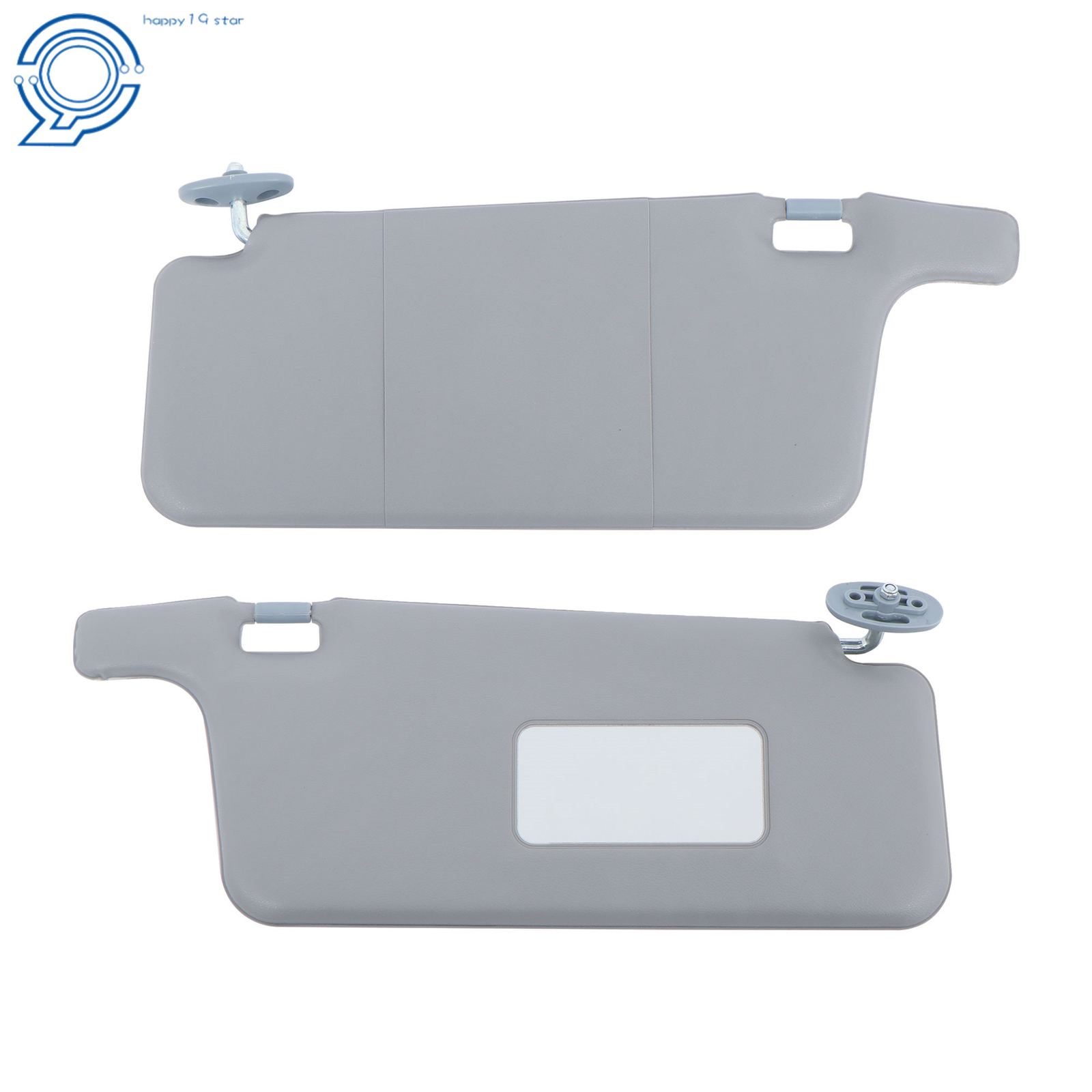 Driver Left+Right Passenger Sun Visors For 1996-2001 Honda Civic Gray Color LHD