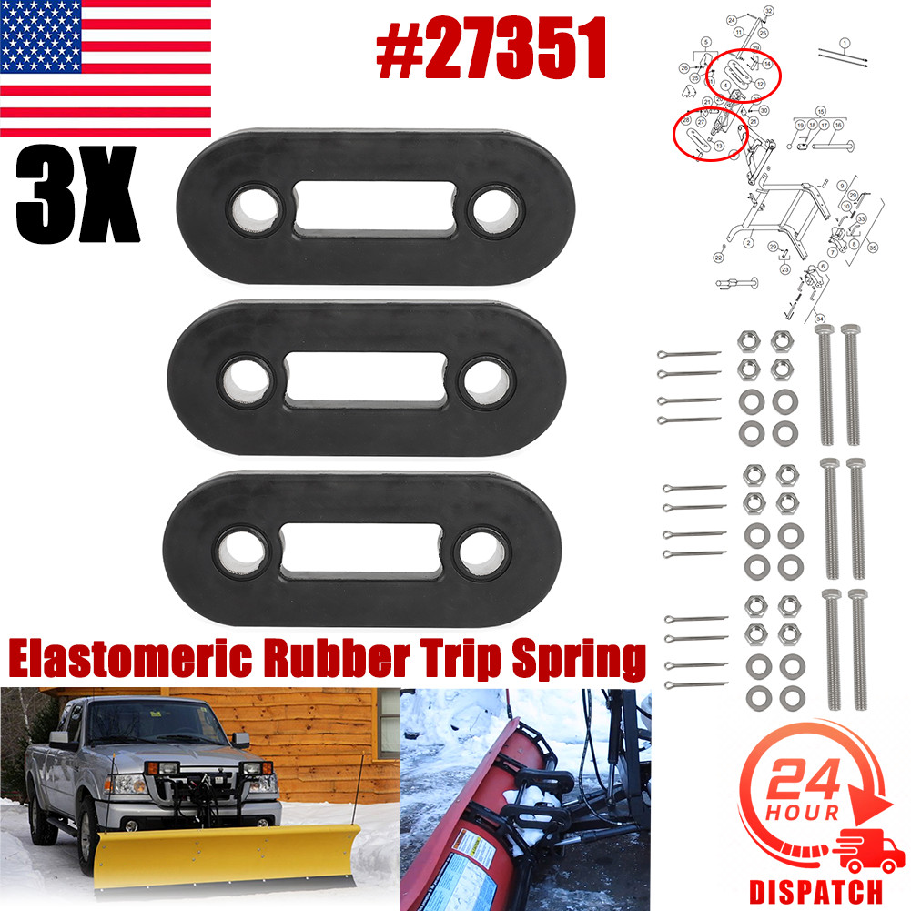 3 PCS For Western Fisher Elastomeric Trip Spring Suburbanite Homesteader Plow US
