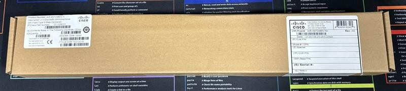 Cisco AIR-ANT2480V-N 2.4GHz 8dBi Omnidirectional Type N Male Connector Antenna