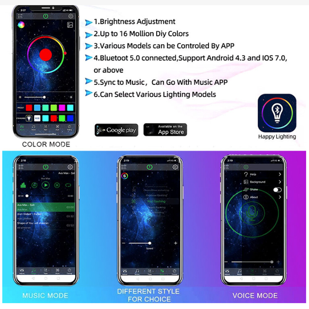 4x RGB LED Pods Rock Lights Kit Underbody Neon Light Fit Ford F-150 F-250 F-350