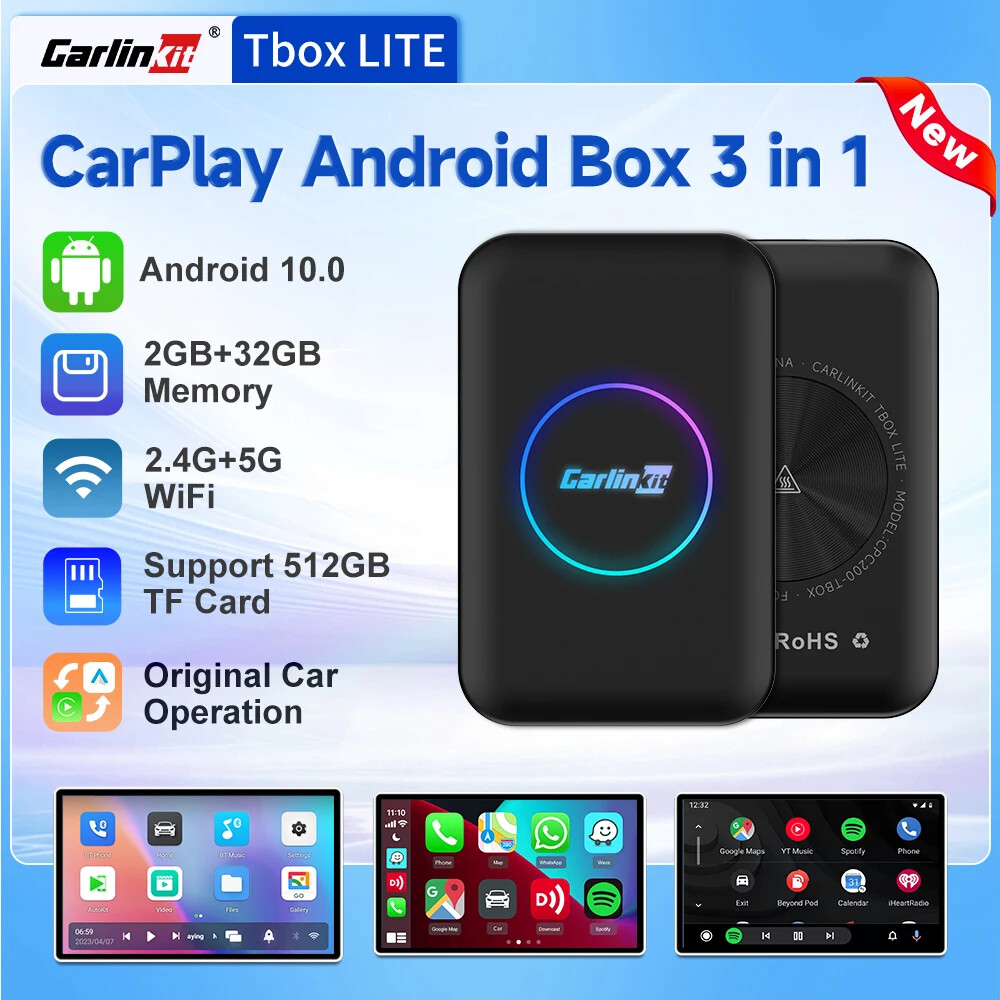 2024 CarlinKit Car Android Smart TV Ai Box Wireless CarPlay Android Auto Adapter