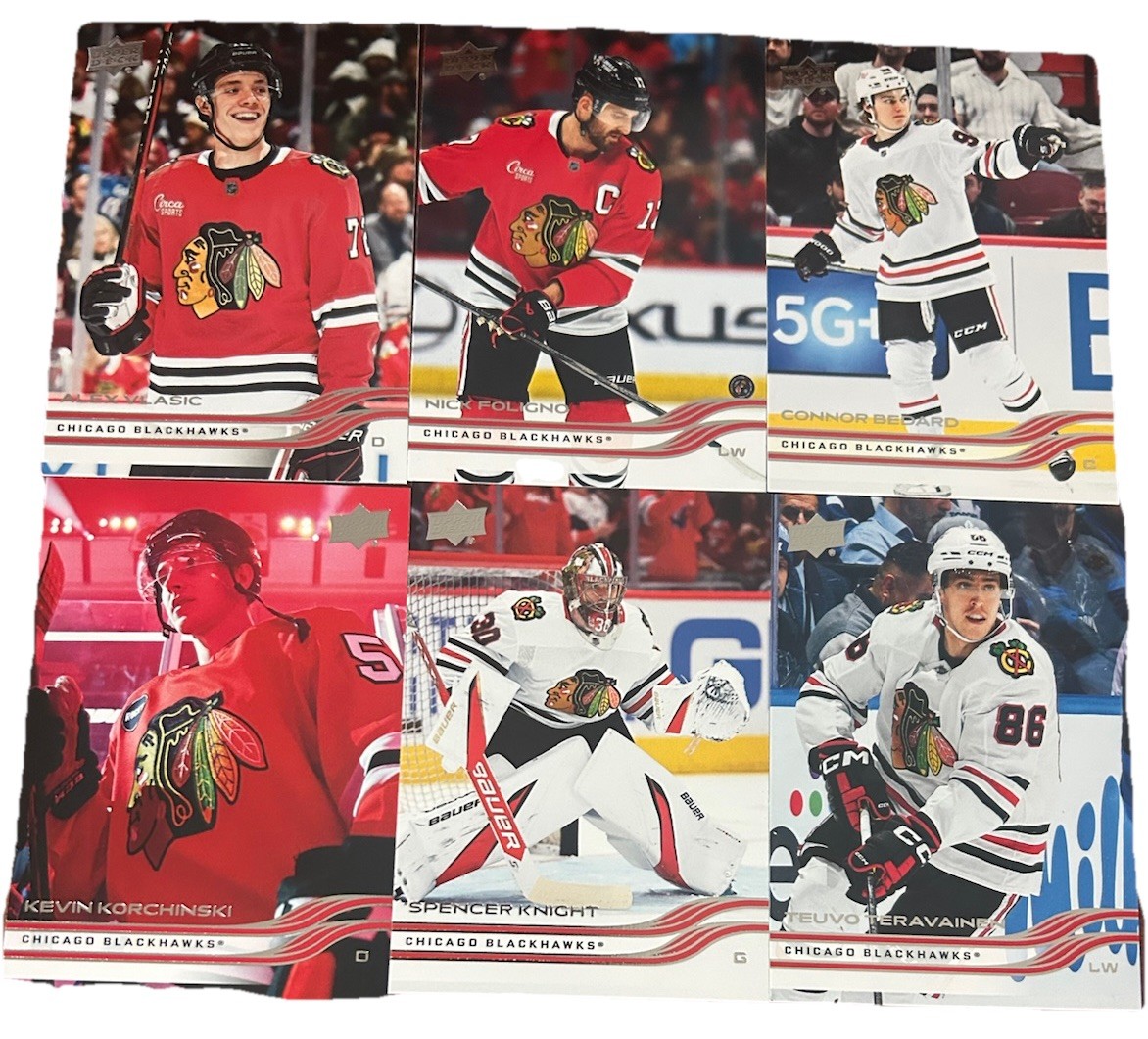 Chicago Blackhawks 2025-26 UD Series 2 Team Set (6 Cards) Bedard