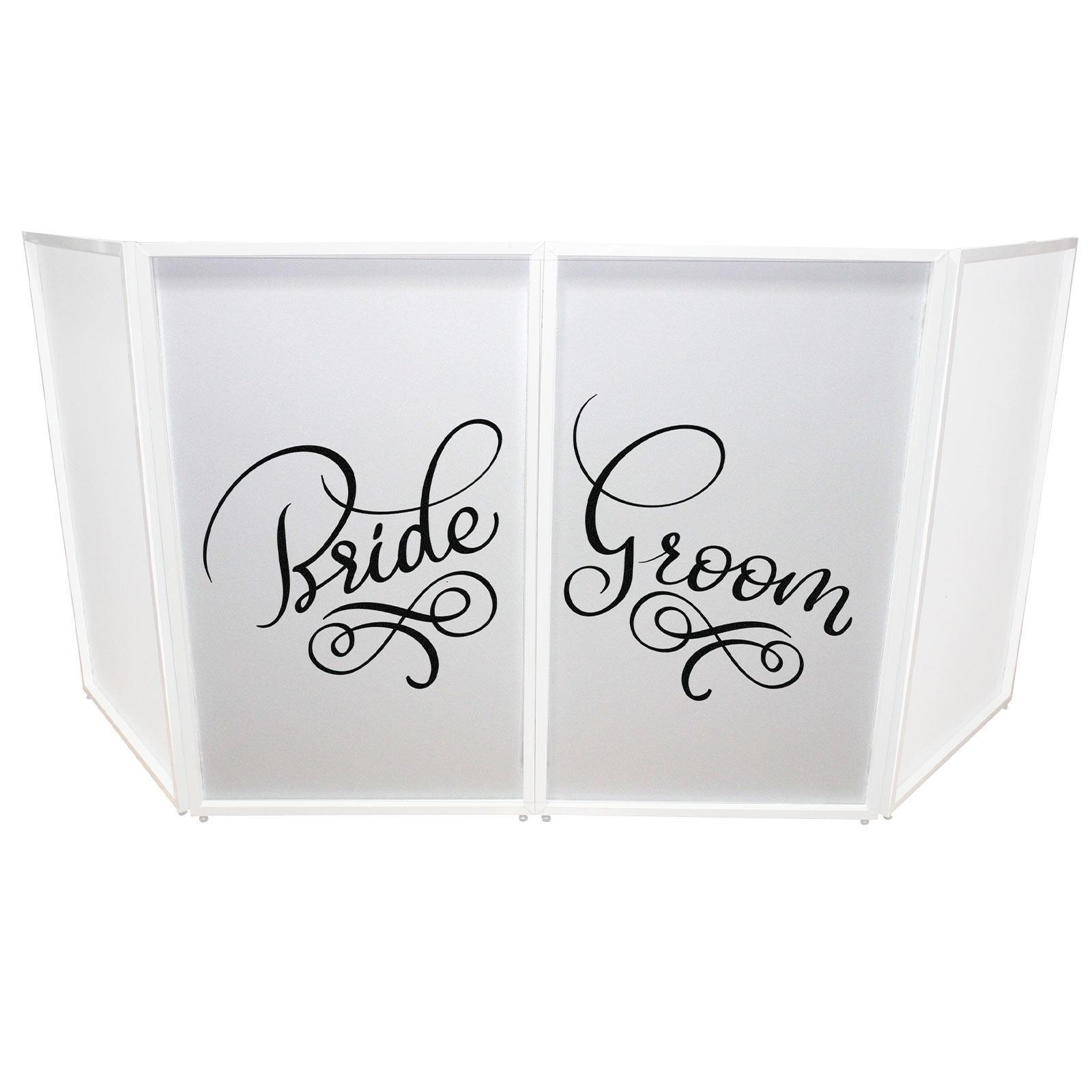 ProX XF-SBRGR20X2 Bride & Groom Wedding Party Black on White Facade Scrims Pair