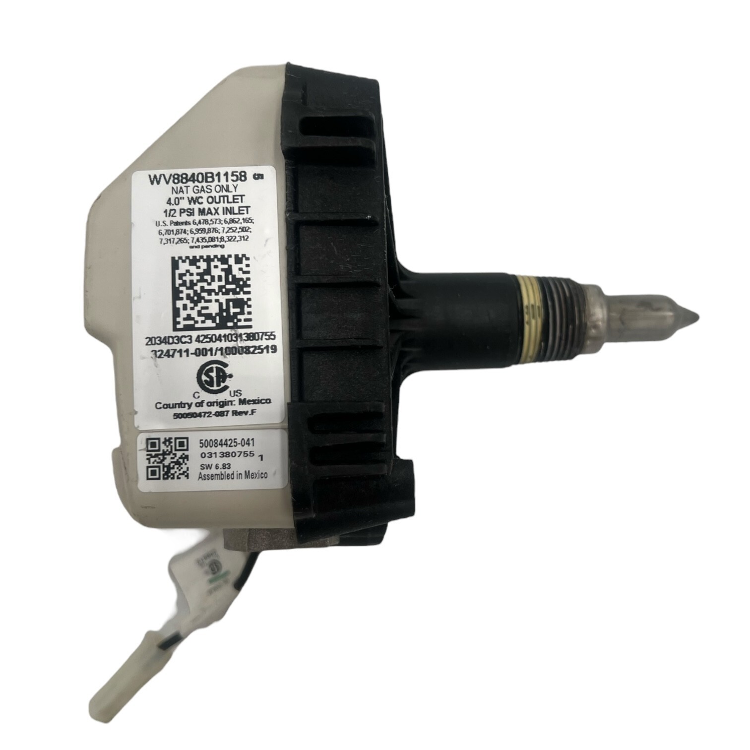 Honeywell Water Heater Gas Valve Control WV8840B1158