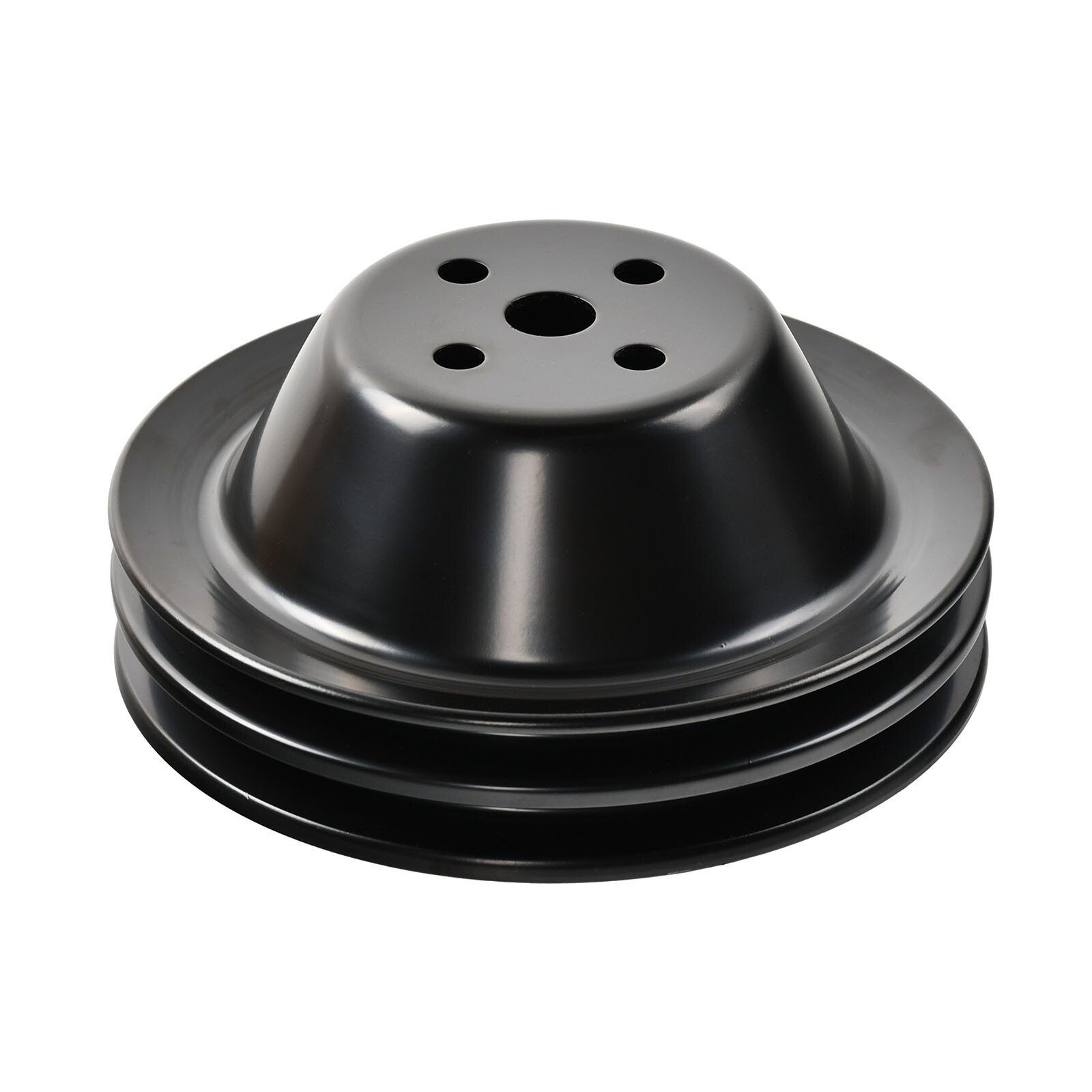 For SBC Chevy 283 350 400 SWP Short Water Pump Pulley & Crankshaft Kit 2 Groove