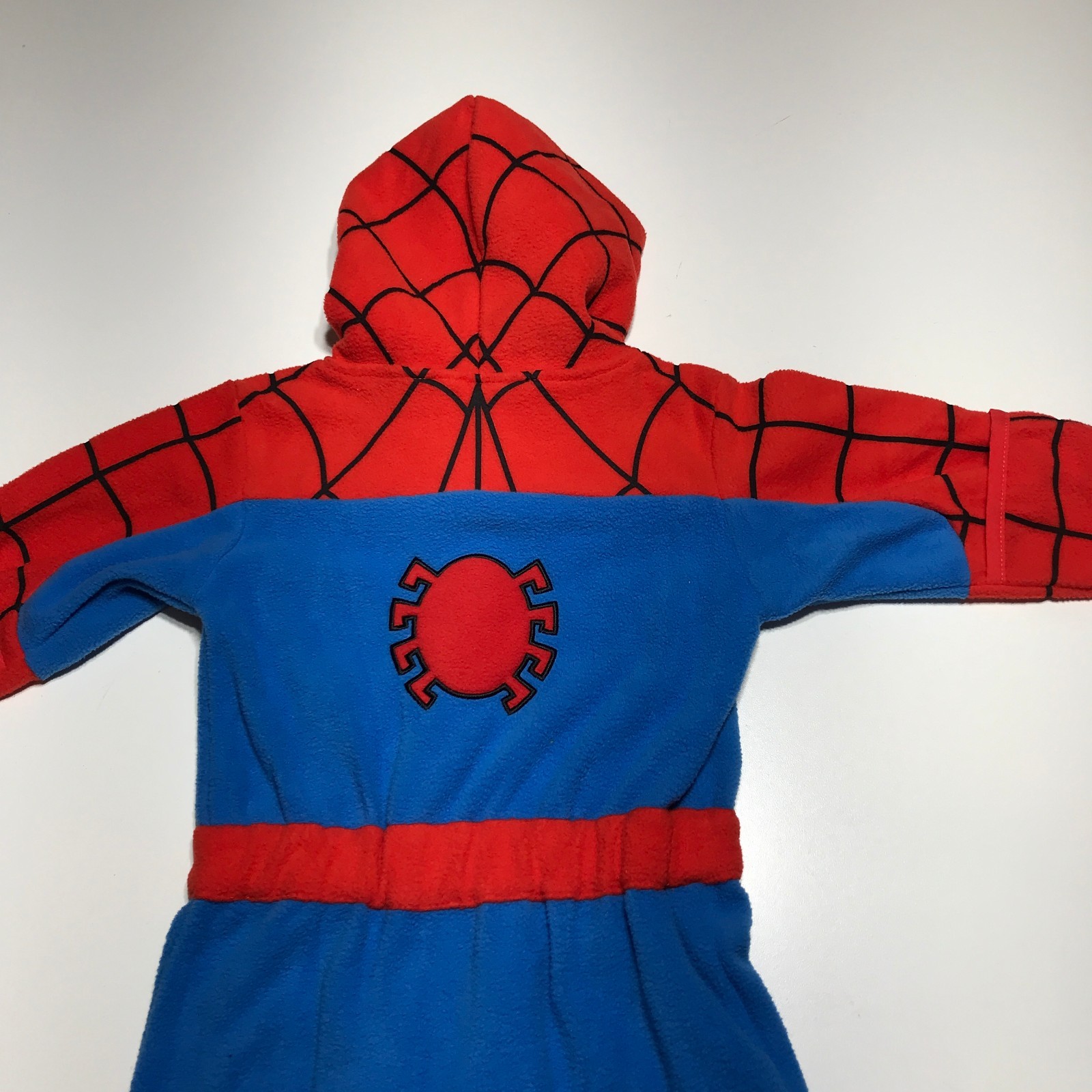 NWT Cuddle Club Marvel Fleece Spiderman One Piece Hooded Costume Toddler 18-24 M