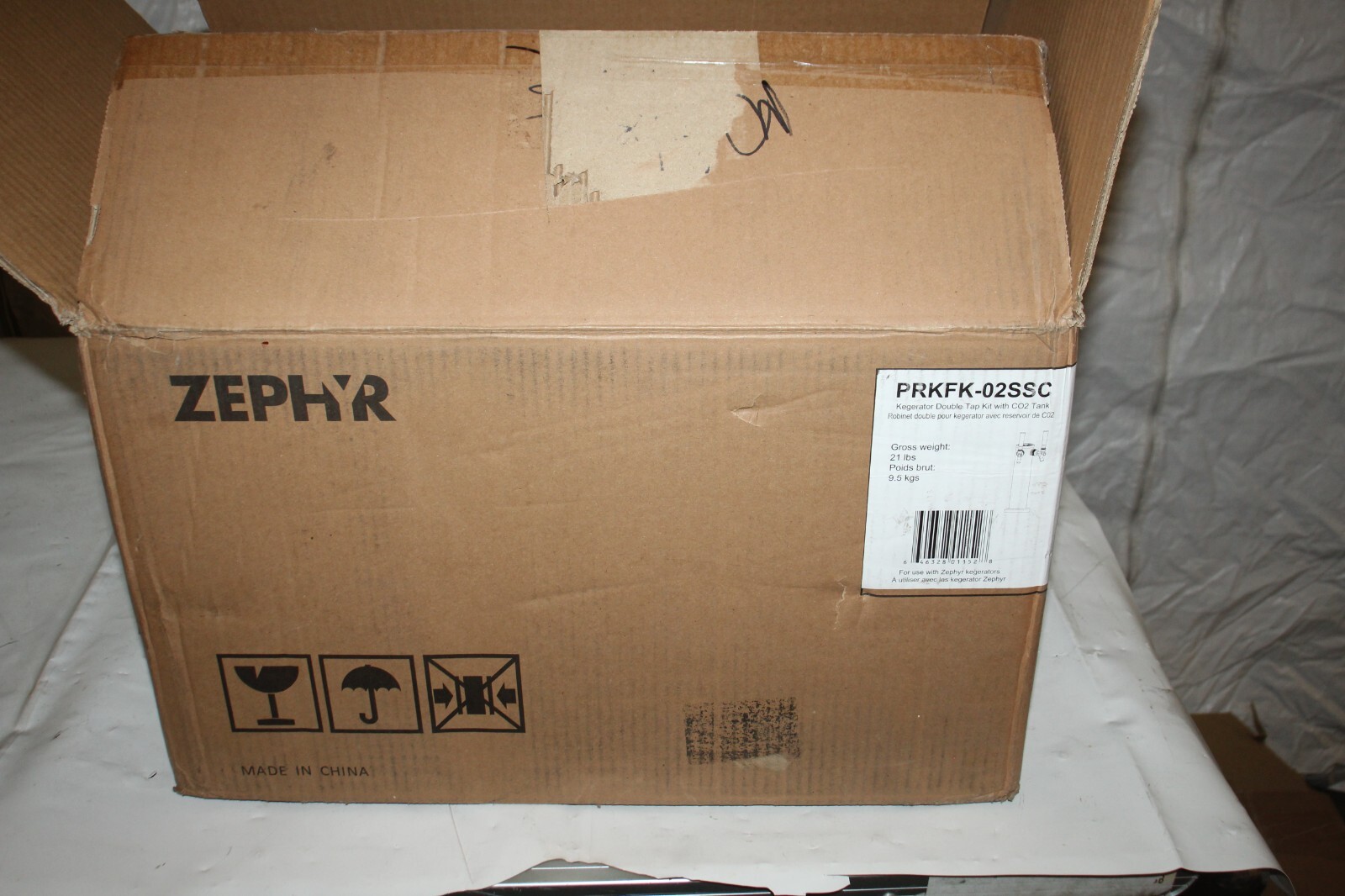 Zephyr Kegerator Double Tap Kit with CO2 Tank PRKFK-02SSC