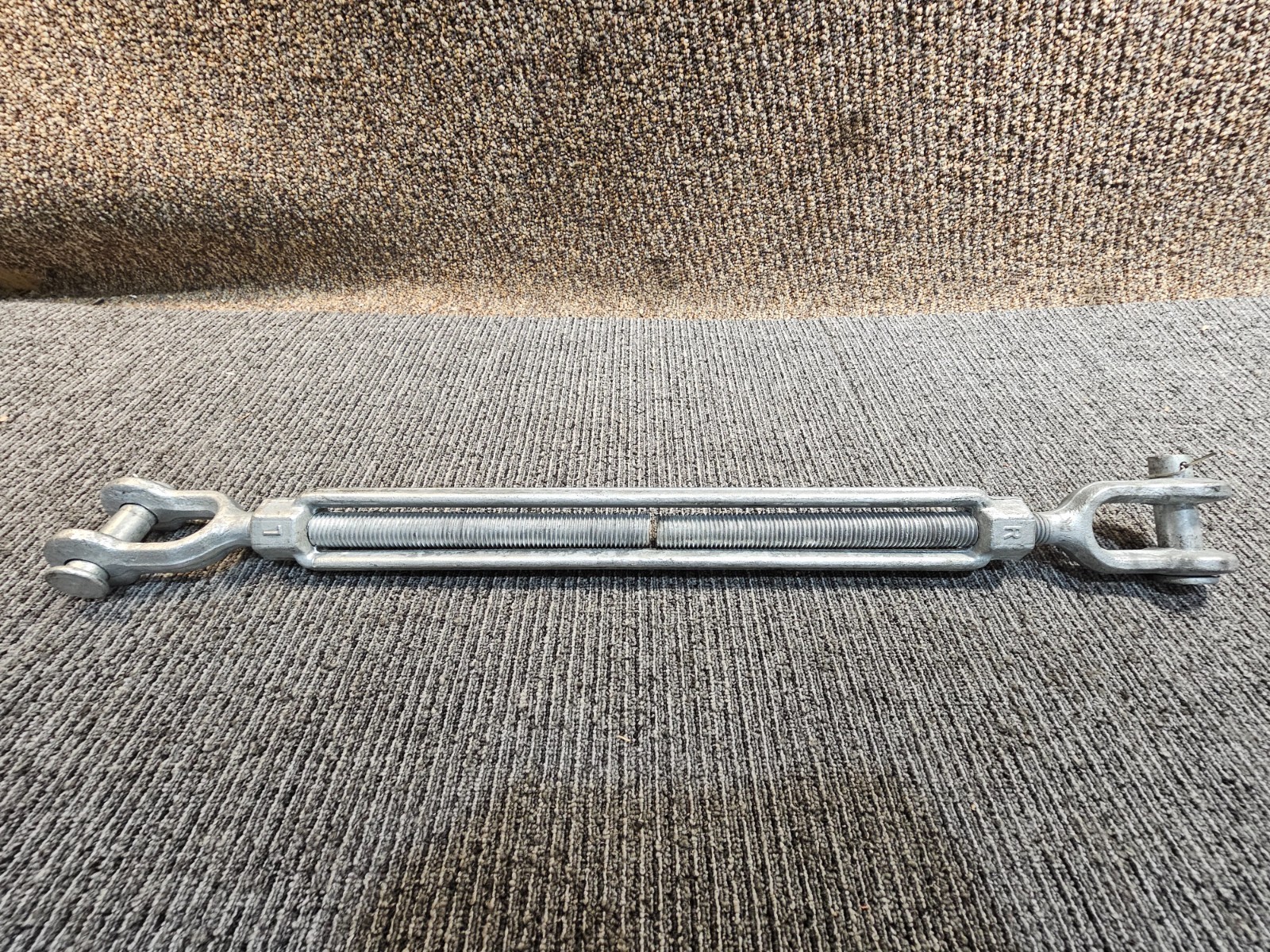 Jaw and Jaw Turnbuckle 1" x 30" Hot-Dipped Galvanized Heavy Duty for Wire Rope