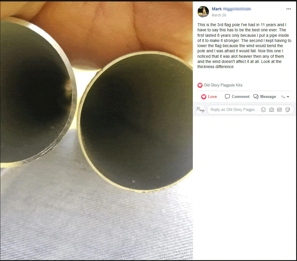 20' Delta SECTIONAL Residential Flagpole (Silver)