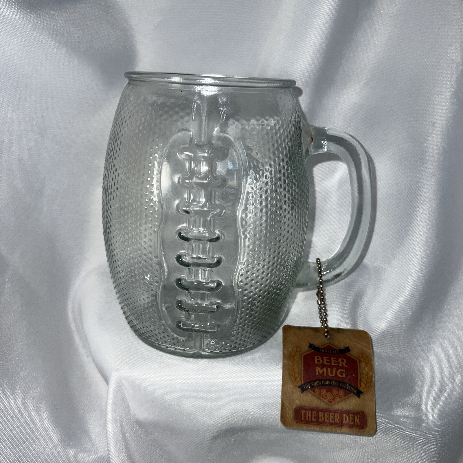 Home Essentials The Beer Den 36 oz Football Beer Mug Glass
