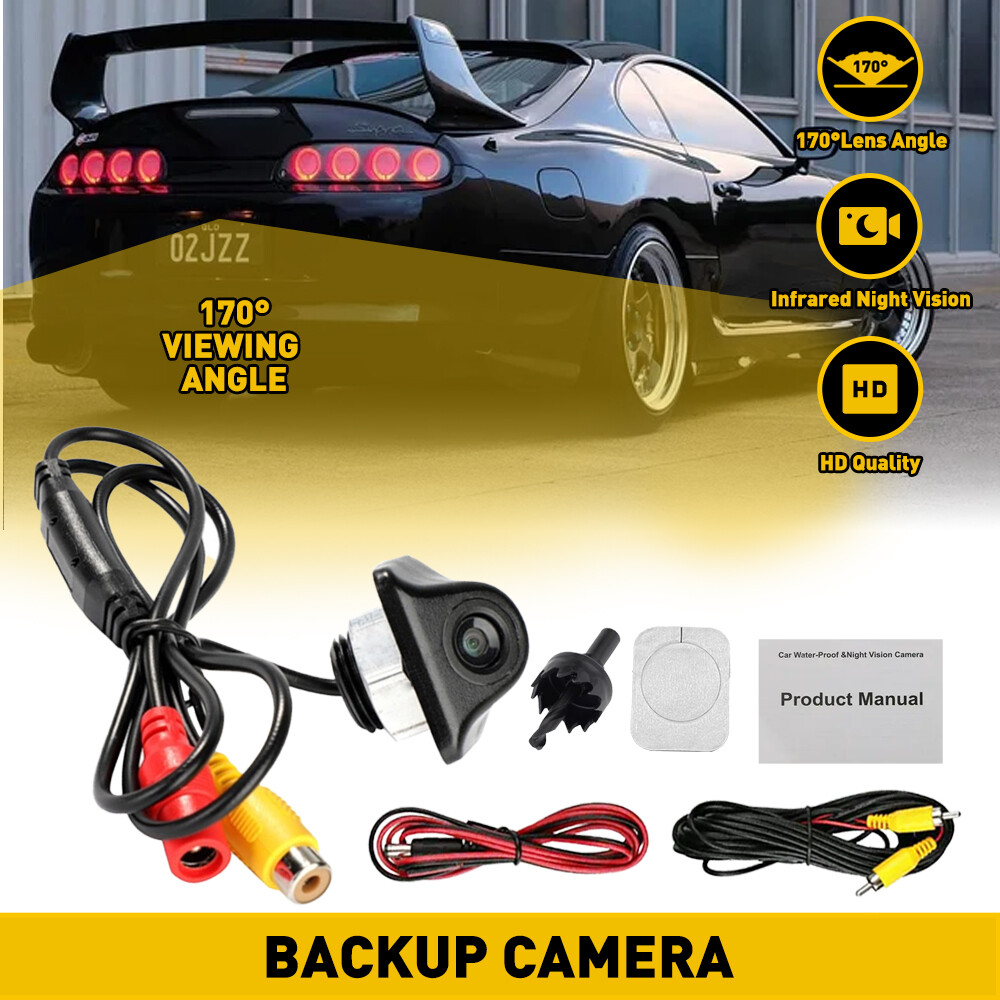 Rear View Reverse Backup Camera Parking 170°Wide Angle Night vision Adjustable