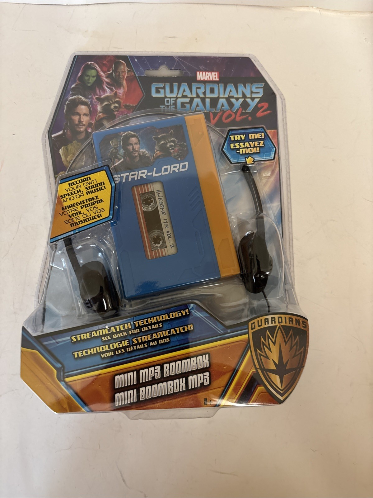 MARVEL Guardians of the Galaxy Vol. 2 Star Lord Walkman Mini MP3 Player Boombox