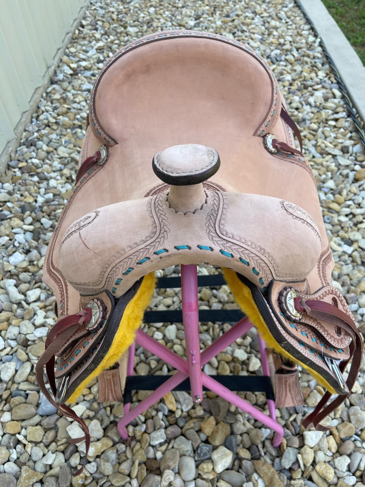 Adult Western Horse Ranch Cutting Saddle Sizes 14"-18" Hand-Tooled Free Shipping