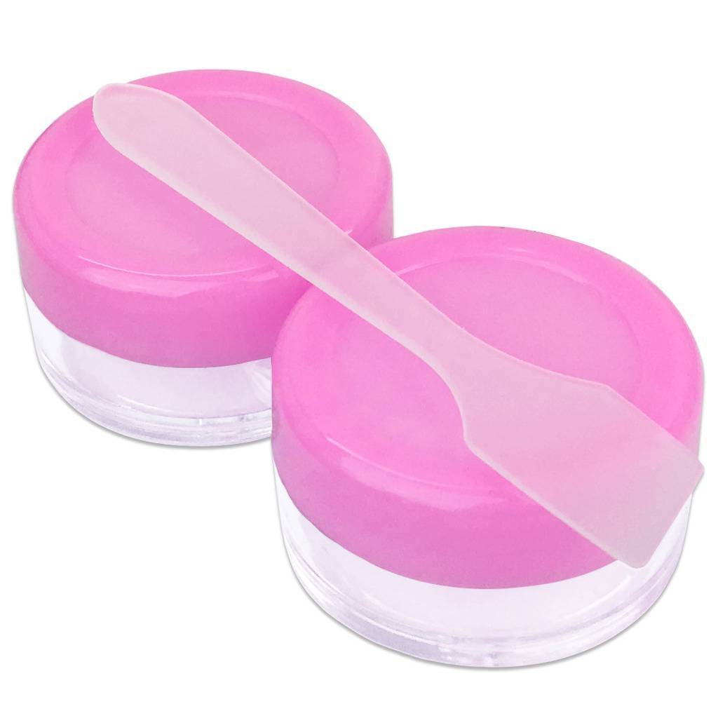 240PCS 10G/10ML Makeup Cream Cosmetic Pink Sample Jar Containers with Spatulas