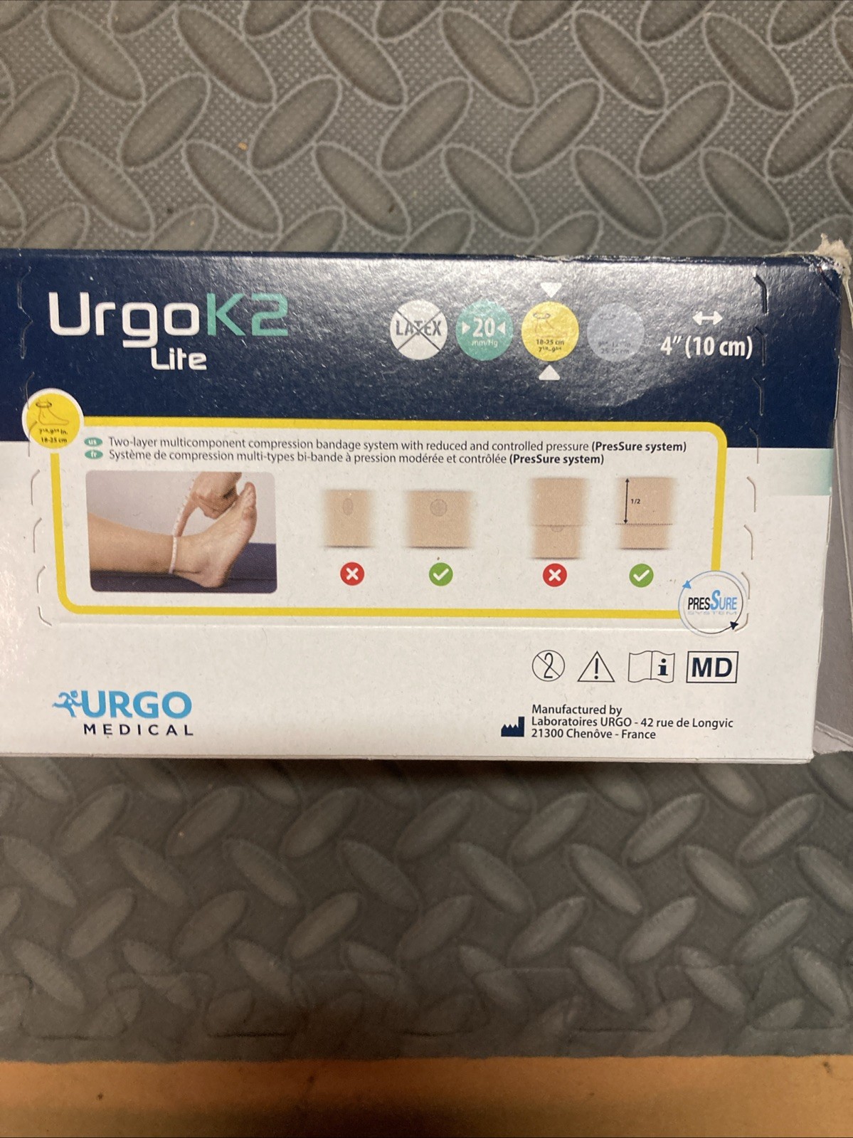 UrgoK2 lite Dual Compression System - 553245 4" 10 cm 20 mm/hg Torn Box Ex 2027