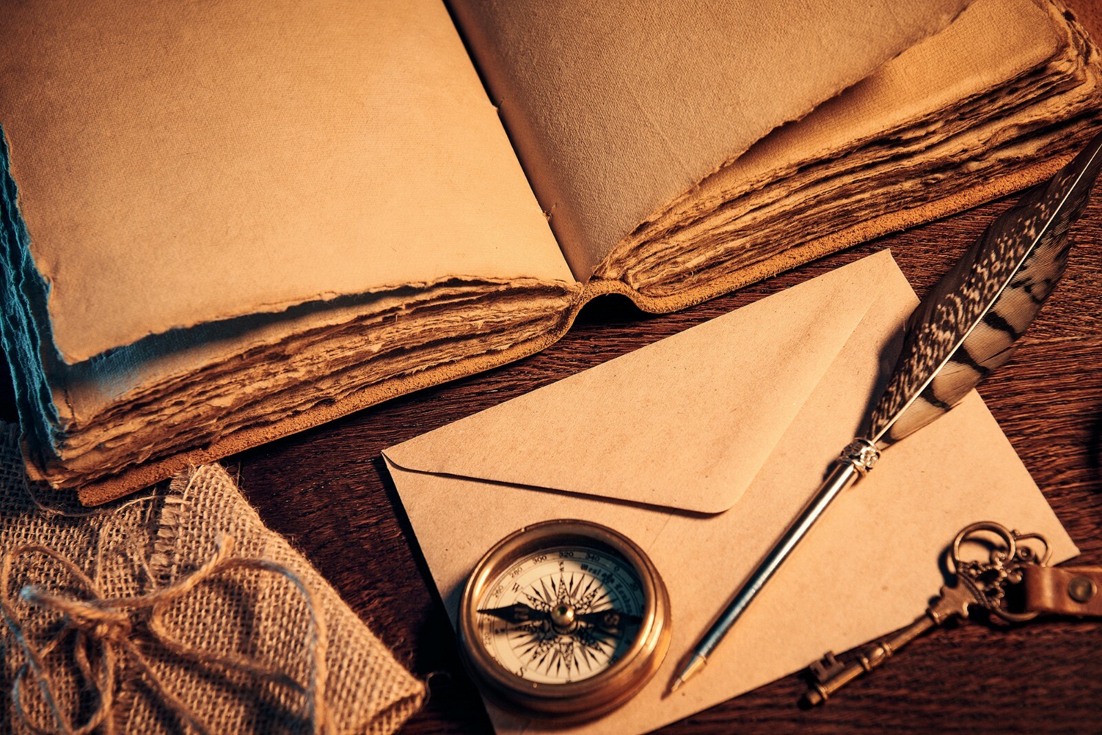 Rustic Leather Journal Notebook Handmade Deckle Edge Paper Leather Bound Books