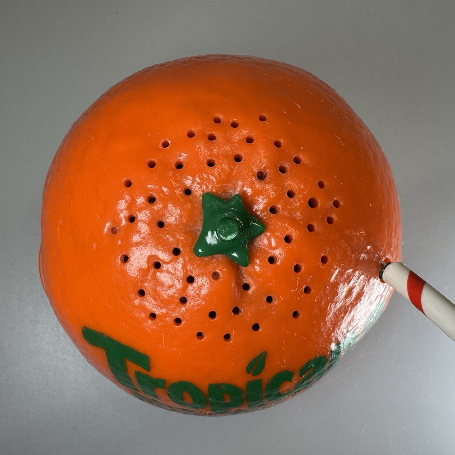 Vtg Tropicana Pure Premium Orange Radio AM/FM Straw Antenna 1980s 1990s NICE!