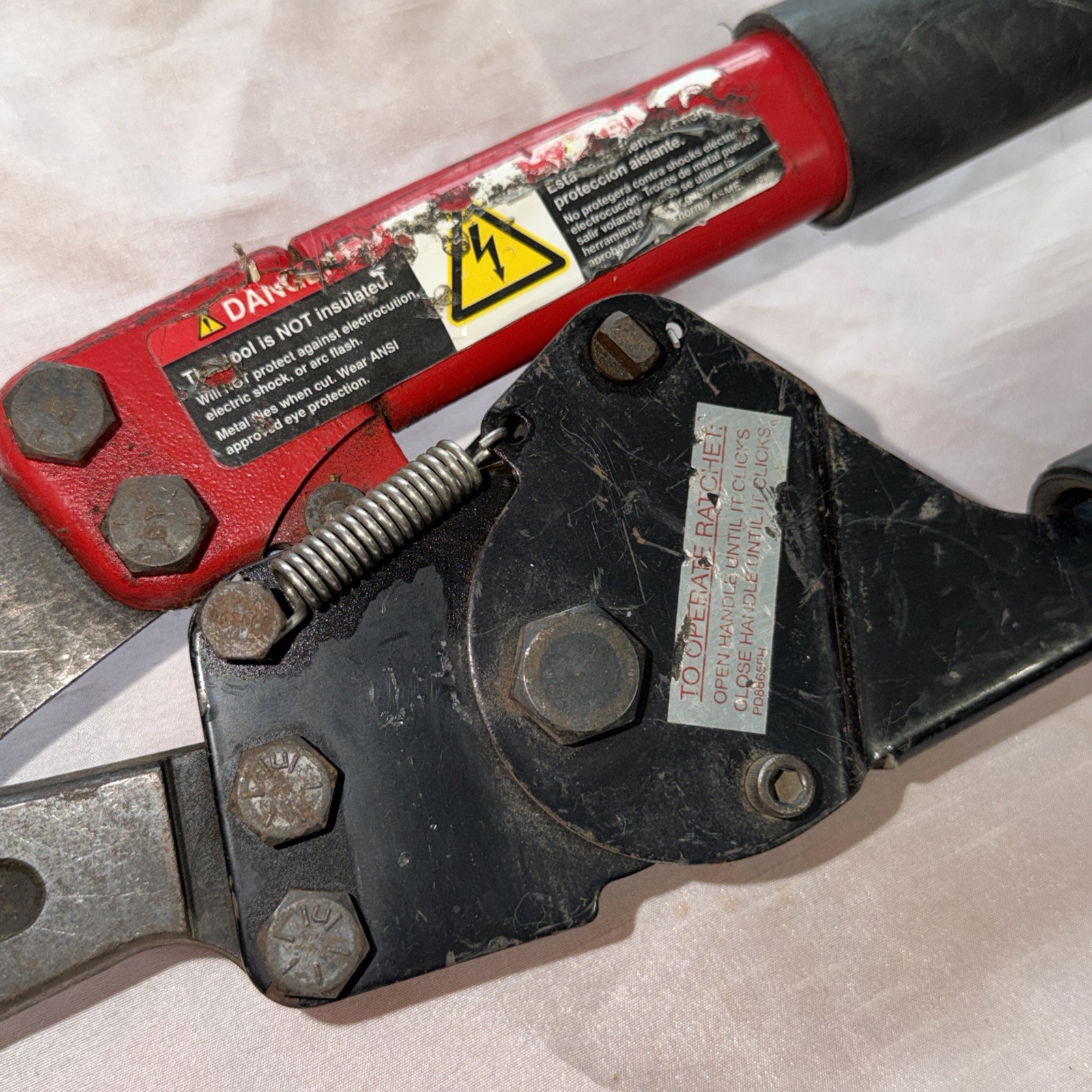 Great Working Used H.K. Porter 29-inch Hard Cable Ratchet Cutter PD8665FH