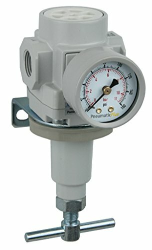 PneumaticPlus Air Regulator 1/2" NPT WITH BRACKET GAUGE SAR400T-N04BG