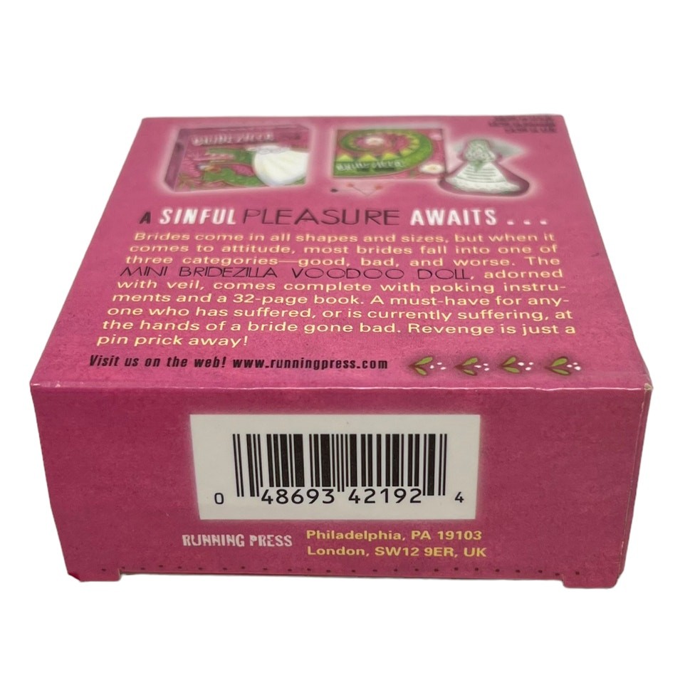 Mini Bridezilla voodoo Doll with Veil Pin Instructions and 32 Page Book