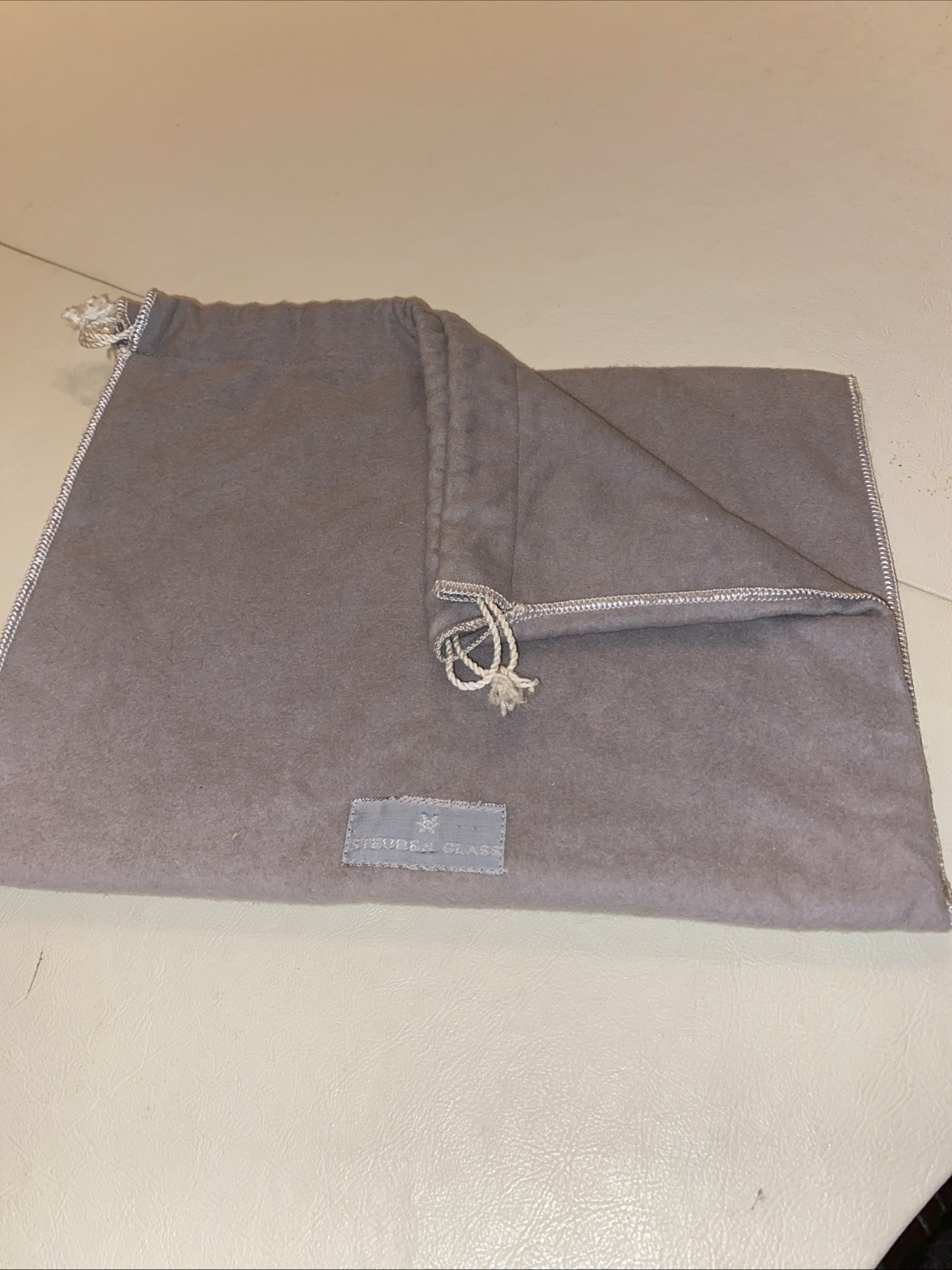 Steuben Glass Vintage Drawstring Storage Bag Protective Branded Pouch 12”x 18”