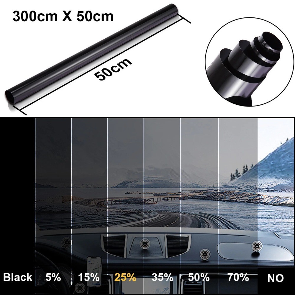 Uncut Roll 300CM Window Tint Film 25% VLT 20" x 10ft Feet Car Home Office Glass