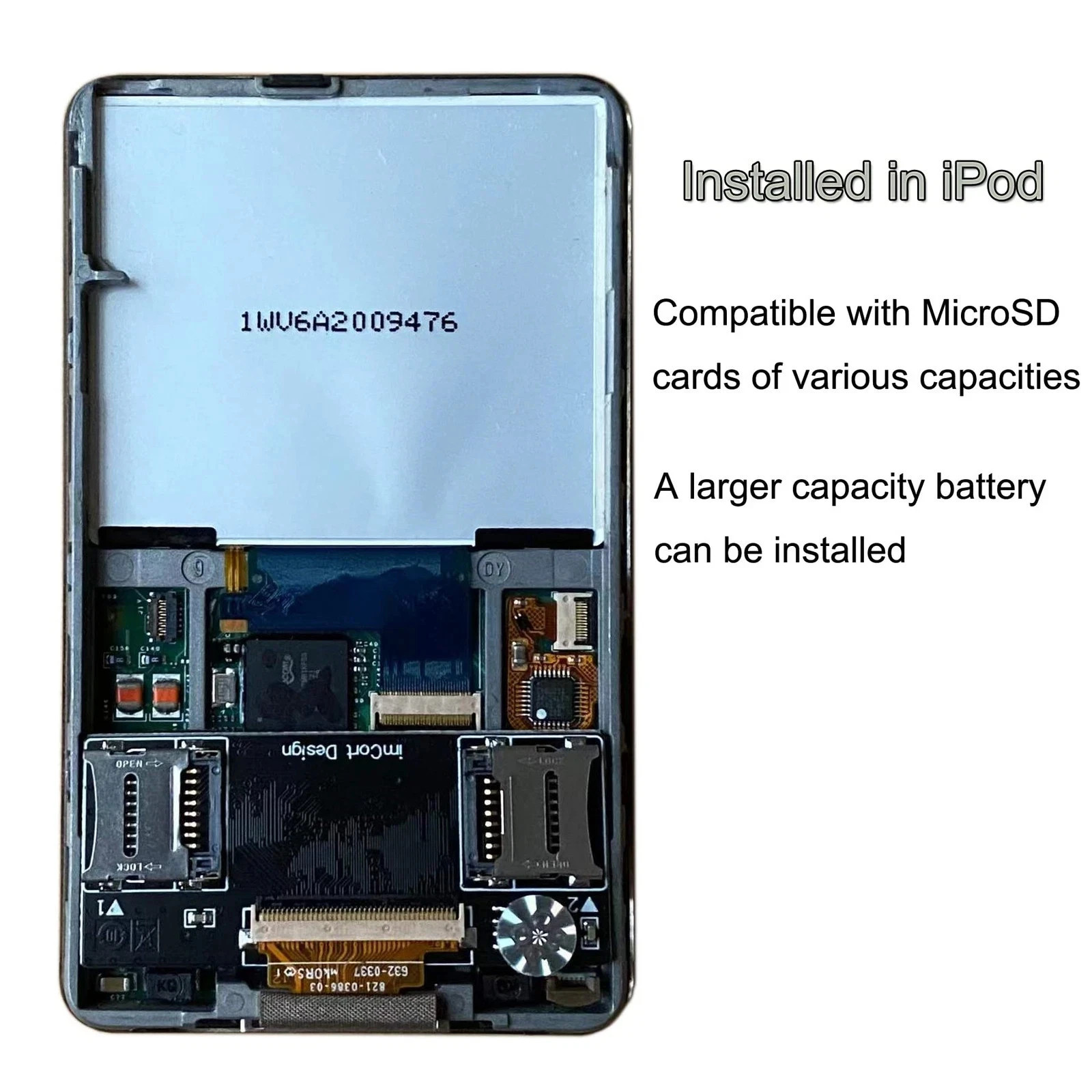 Dual Micro SD Adapter for iPod Classic 5th-7th Gen TF Card Slot Replacement New