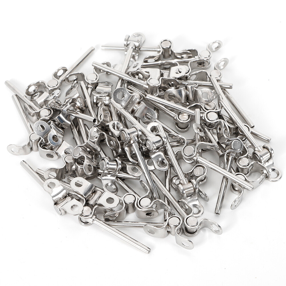 50 Packs T316 Stainless Steel Wire Railing Tensioner Hardware Kit For 1/8" Cable