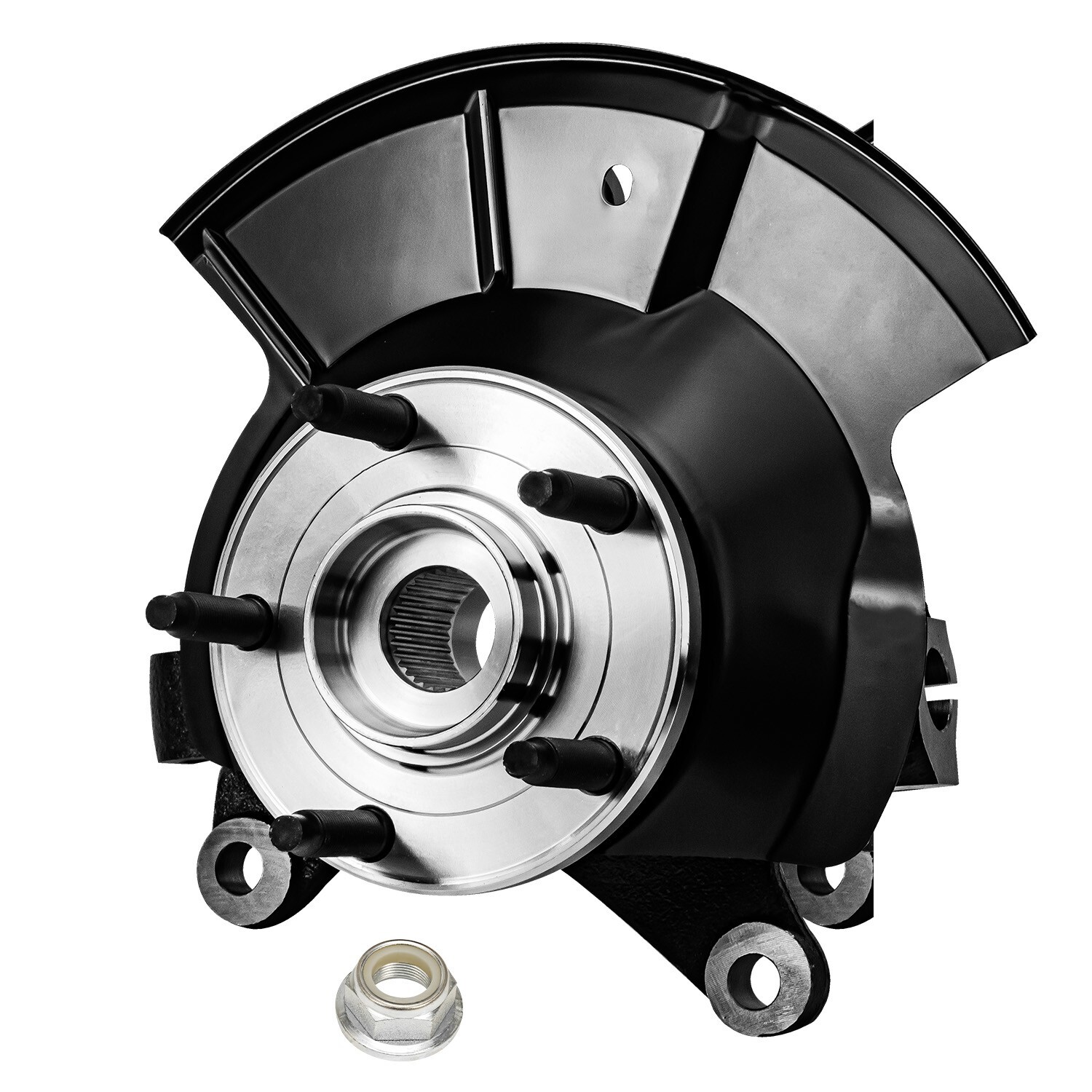 Front Left Steering Knuckle & Wheel Hub Bearing Assembly for 2011-2014 Ford Edge