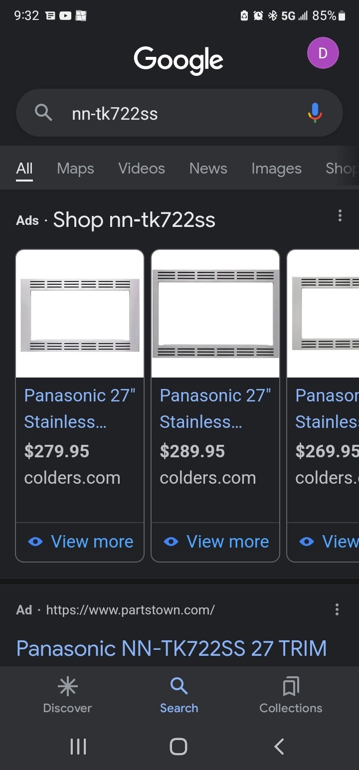 Panasonic NN-TK732SSAP Trim Kit For Microwave