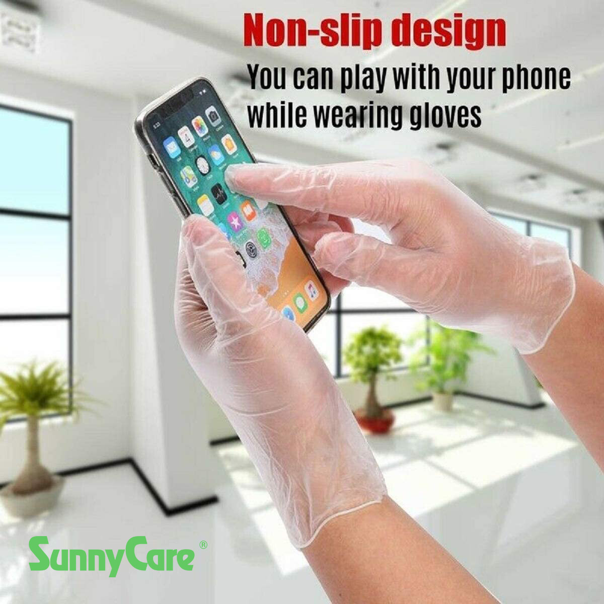 1000Pcs SunnyCare Vinyl Exam Gloves Powder Free (Latex Nitrile Free) 🔥🔥🔥🔥 XL