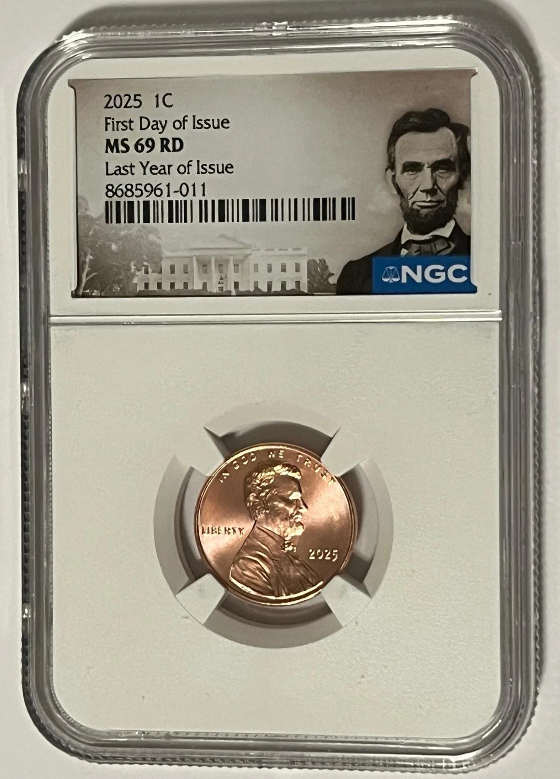 IN HAND 2025 P & D NGC MS69 RD Lincoln Shield 1c Cent 2 Coin Set LAST PENNY FDOI