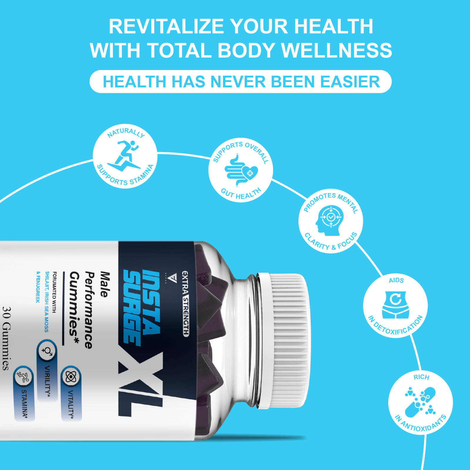 Insta Surge XL Performance, InstaSurgeXL Advanced Formula (30 gummies)