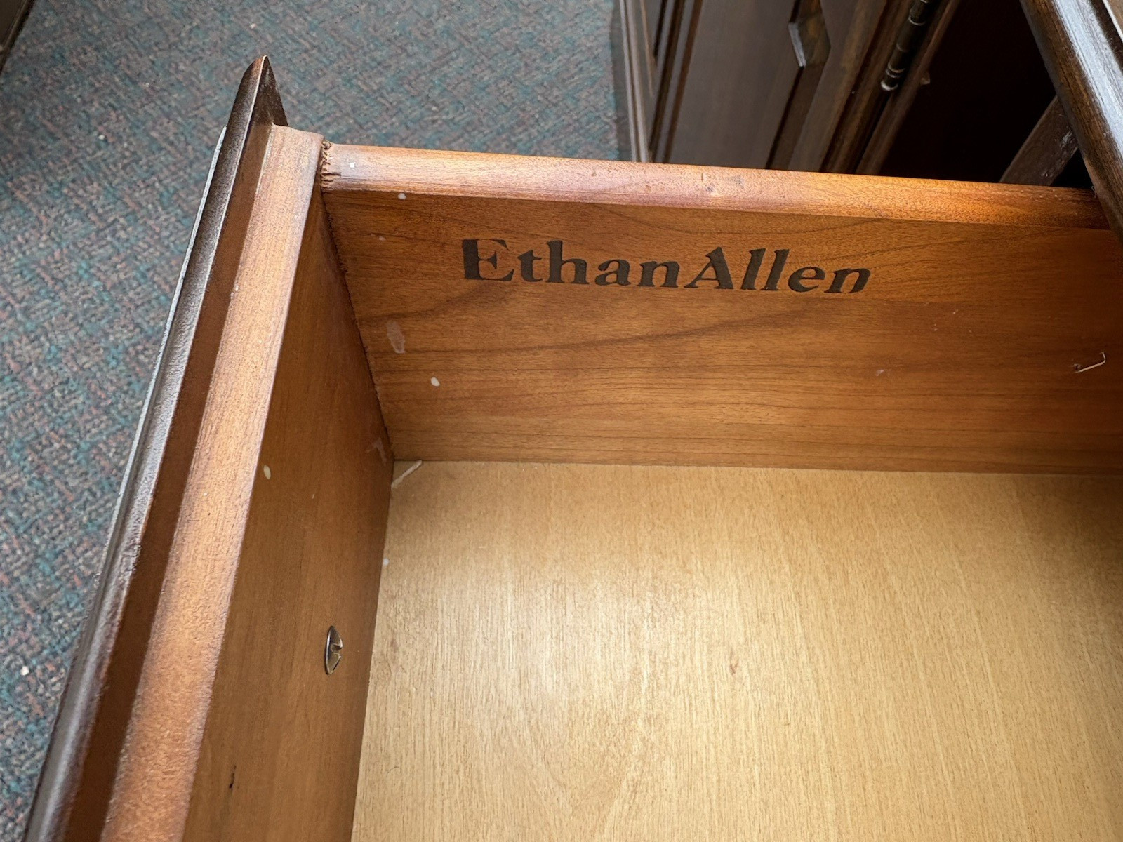 67246 3 Section Ethan Allen Wall Unit Bookcase Cabinet