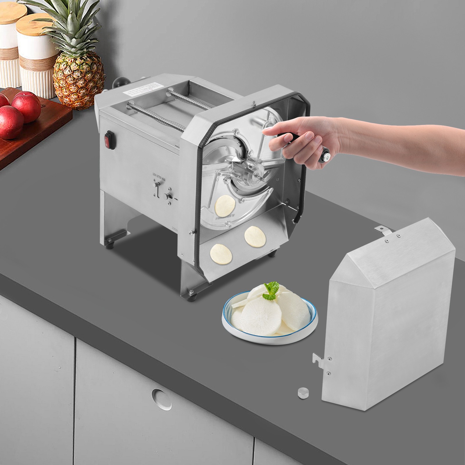 Electric Banana Slicing Machine Fruit Vegetables Slicer Cucumber Cutting Machine