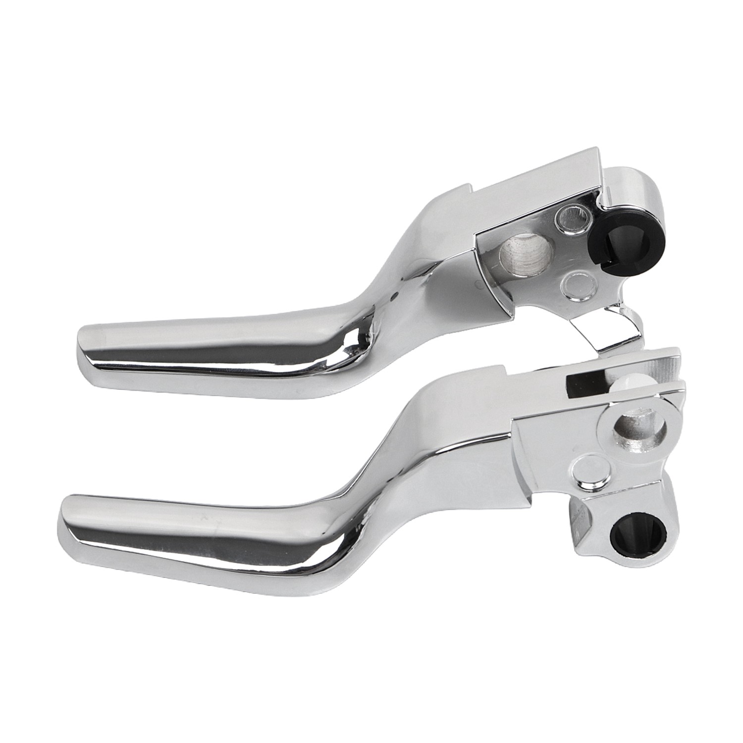 Chrome Shorty Brake Clutch Levers For Harley Softail Dyna Road King EFI FLHRI