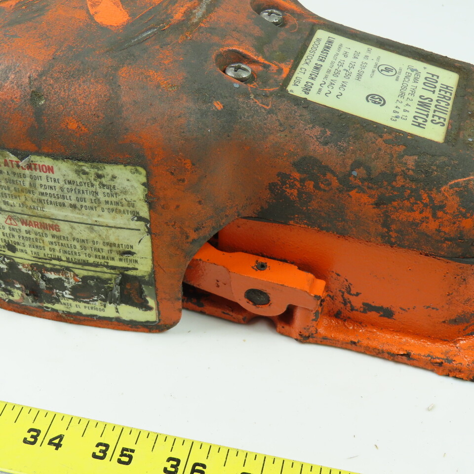 Hercules 531-SWH 250V AC 1Hp 20A Foot Pedal Operator Switch