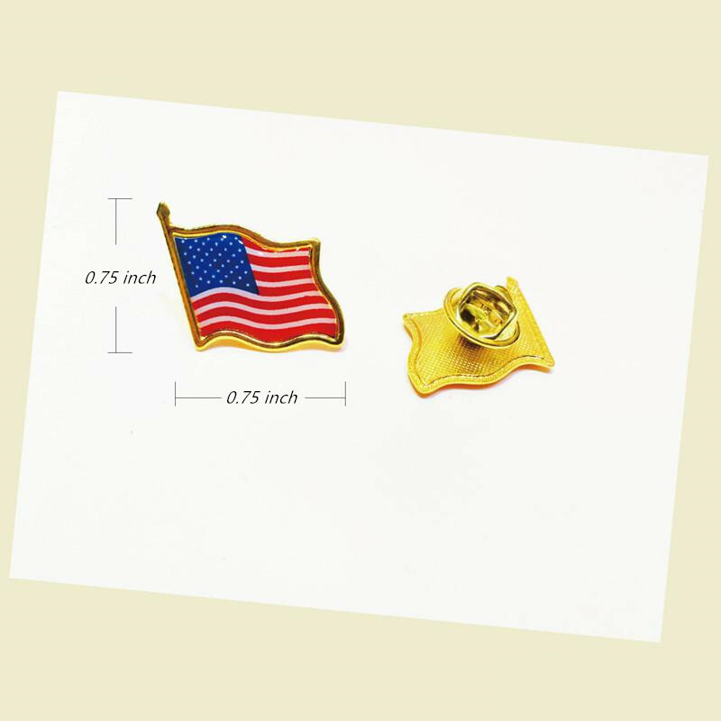 2000 American Flag Lapel Pins USA Tie Tack Badge Pin, New